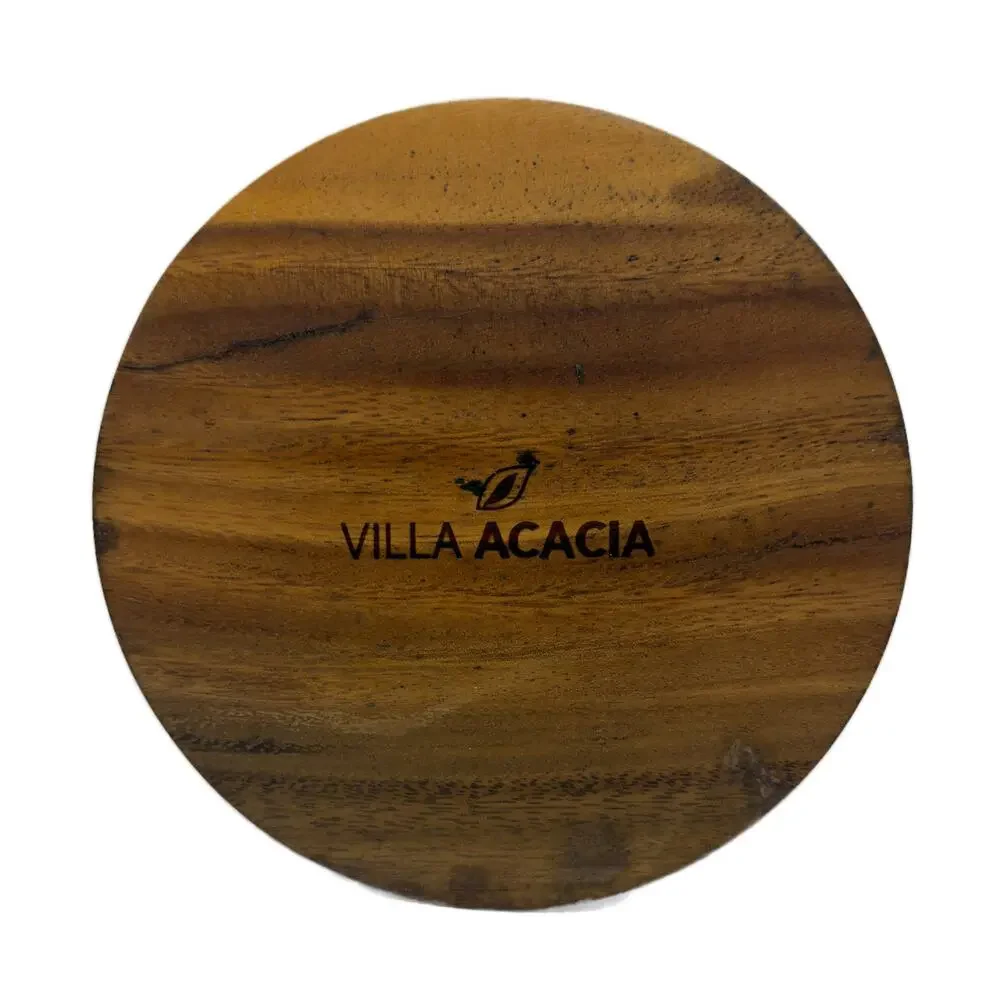 Villa Acacia Small Hand-Turned Wood Accent Trinket Bowl 6.5